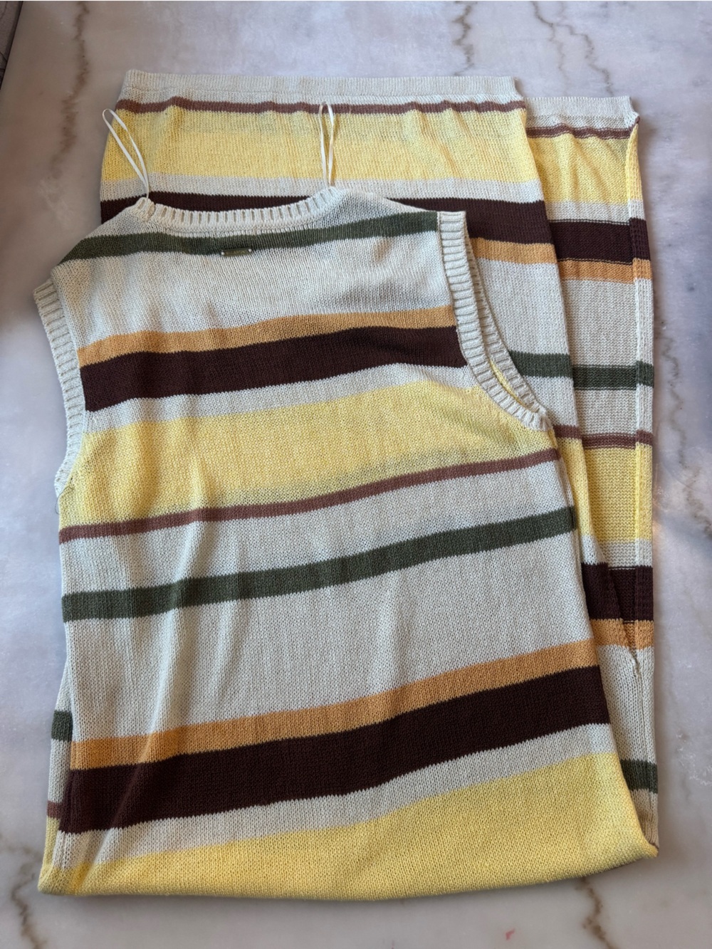 Billabong Striped Knit White Cap Sweater Maxi Dress - Picture 6 of 11